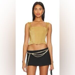 HAH Knock Out Corset Top Shroom NWT Revolve Size L Sold Out